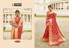 Sangam Red Stone  Latest heavy Casual  party Wear Silk Saree Collection